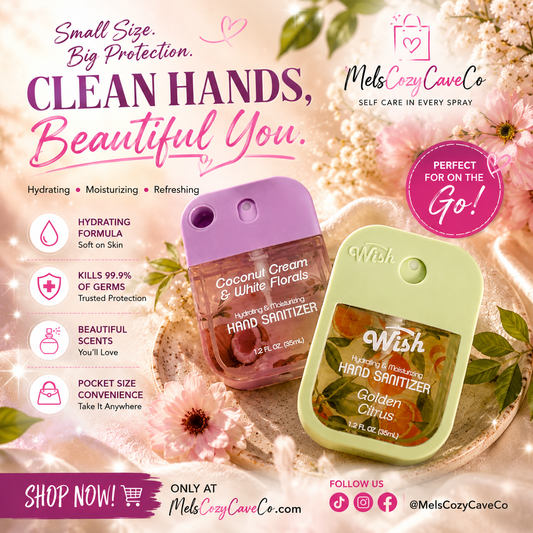 Hydrating&moisturizing Hand Sanitizer Golden Citrus Spearmint π¦Eucalyptus and Sweet Floral Morning πΊ Buy 1 sanitizer get 1 free sanitizer case FREE