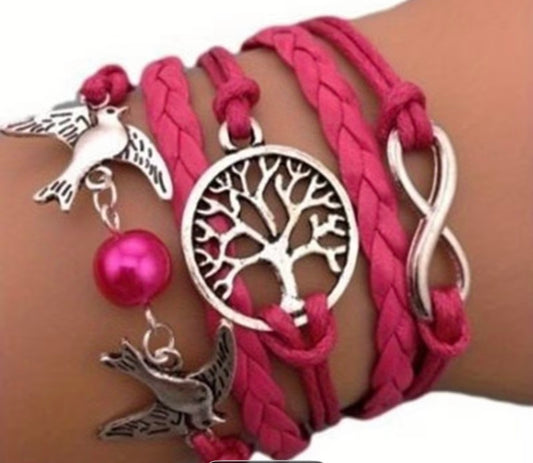 European and American Fashion Jewelry Owl Heart Number 8  Braided Bracelet $5.00🪷