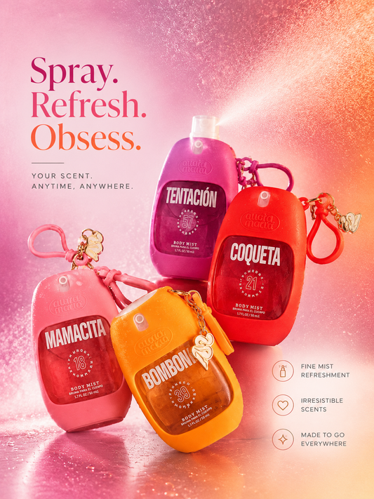 Mamacita,Coqueta, tentacion,BonBon,Body Mist Clip it anywhere purse beach-bag backpack ect…$5.00 EACH